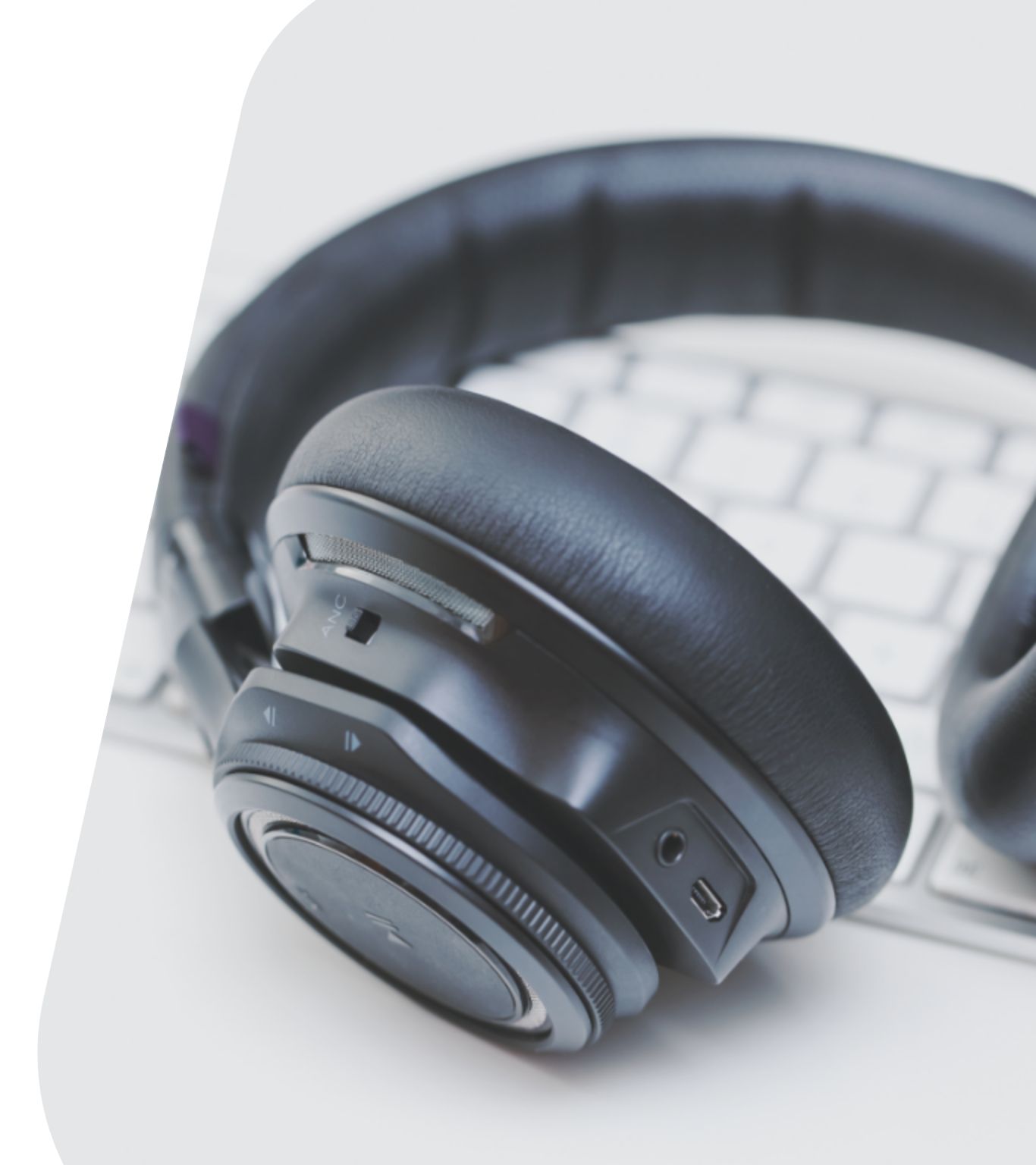 Close up of headphones