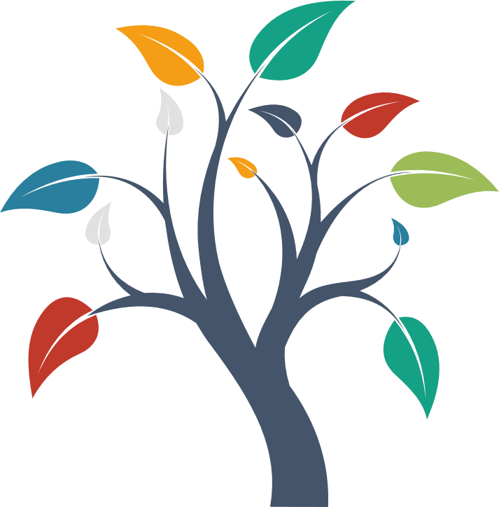 tree with multi-colored leaves